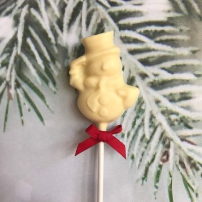 Snowman chocolate lollipops x 3