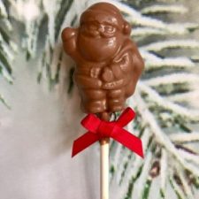 Santa  chocolate  lollipops x 3