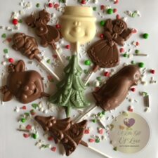 Festive Chocolate lollipops