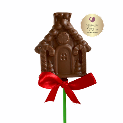 Gingerbread House Chocolate Lollipop