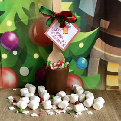 Candy Cane Hot Chocolate Spoon