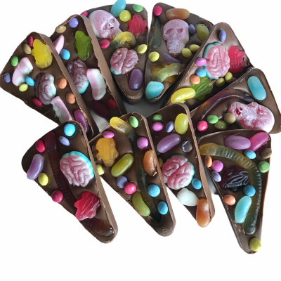 Spooky Chocolate Pizza Slice