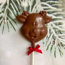 Happy Reindeer Chocolate Lollipop