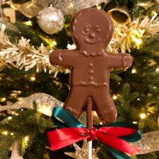 Gingerbread Man Chocolate Lollipop