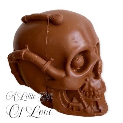 Steampunk Solid Chocolate Skull (large)