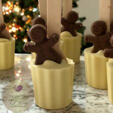 Gingerbread man festive hot chocolate spoon