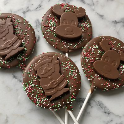 Santa & Reindeer Chocolate Lollipops
