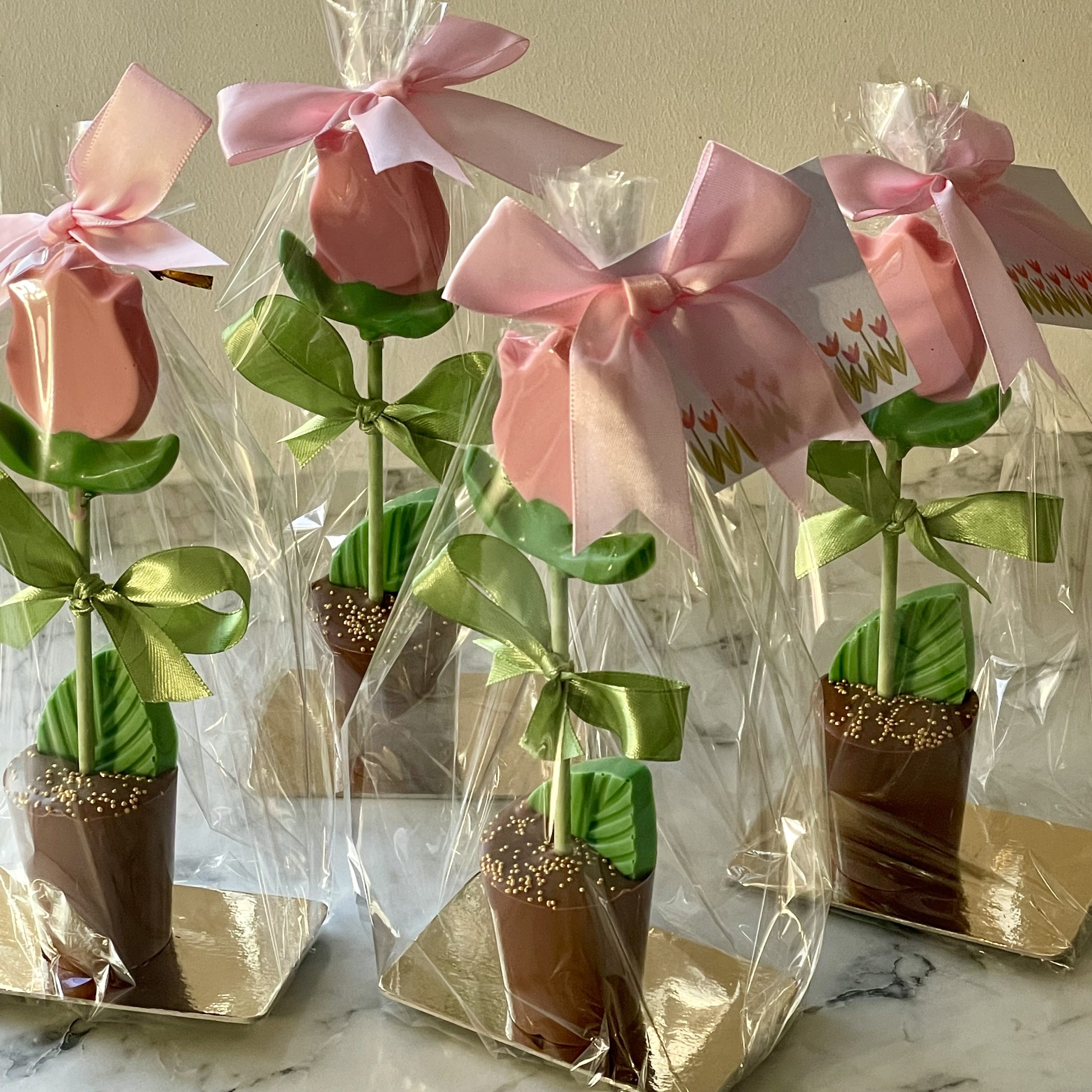 Chocolate Tulip with chocolate Pot - Image 2