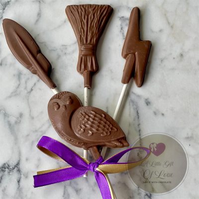 Wizard inspired chocolate lollipops